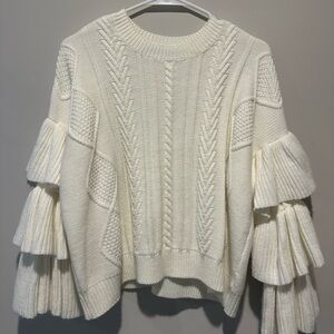 Urban Outfitters ruffle sleeve sweater